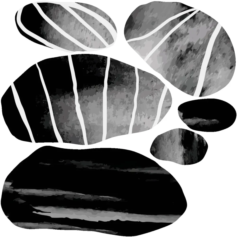 Illustration numéro 2 du produit Papier Peint galets 90x90cm