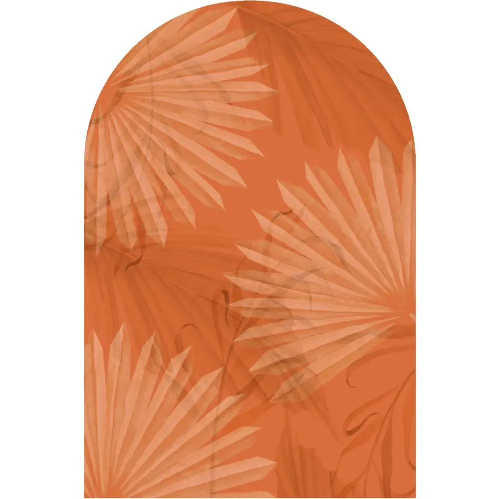 Illustration numéro 2 du produit Papier Peint arche feuilles de palmier orange 90x60cm