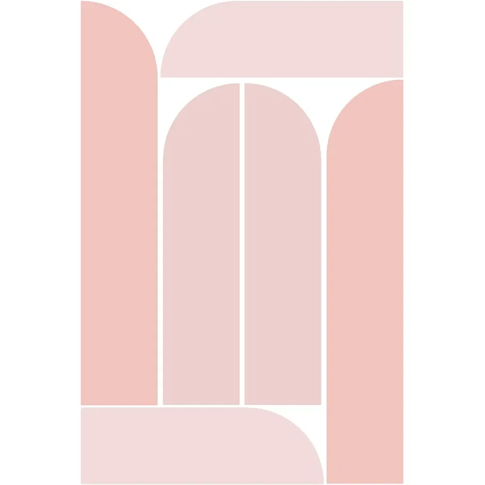 Illustration numéro 2 du produit Papier Peint arches rose poudre 90x60cm