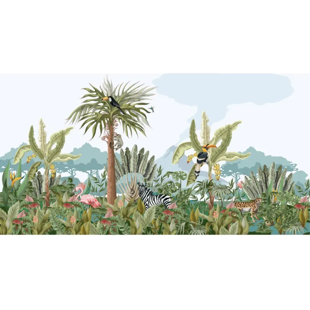 Illustration numéro 2 du produit Papier Peint jungle de la savane 250x480cm