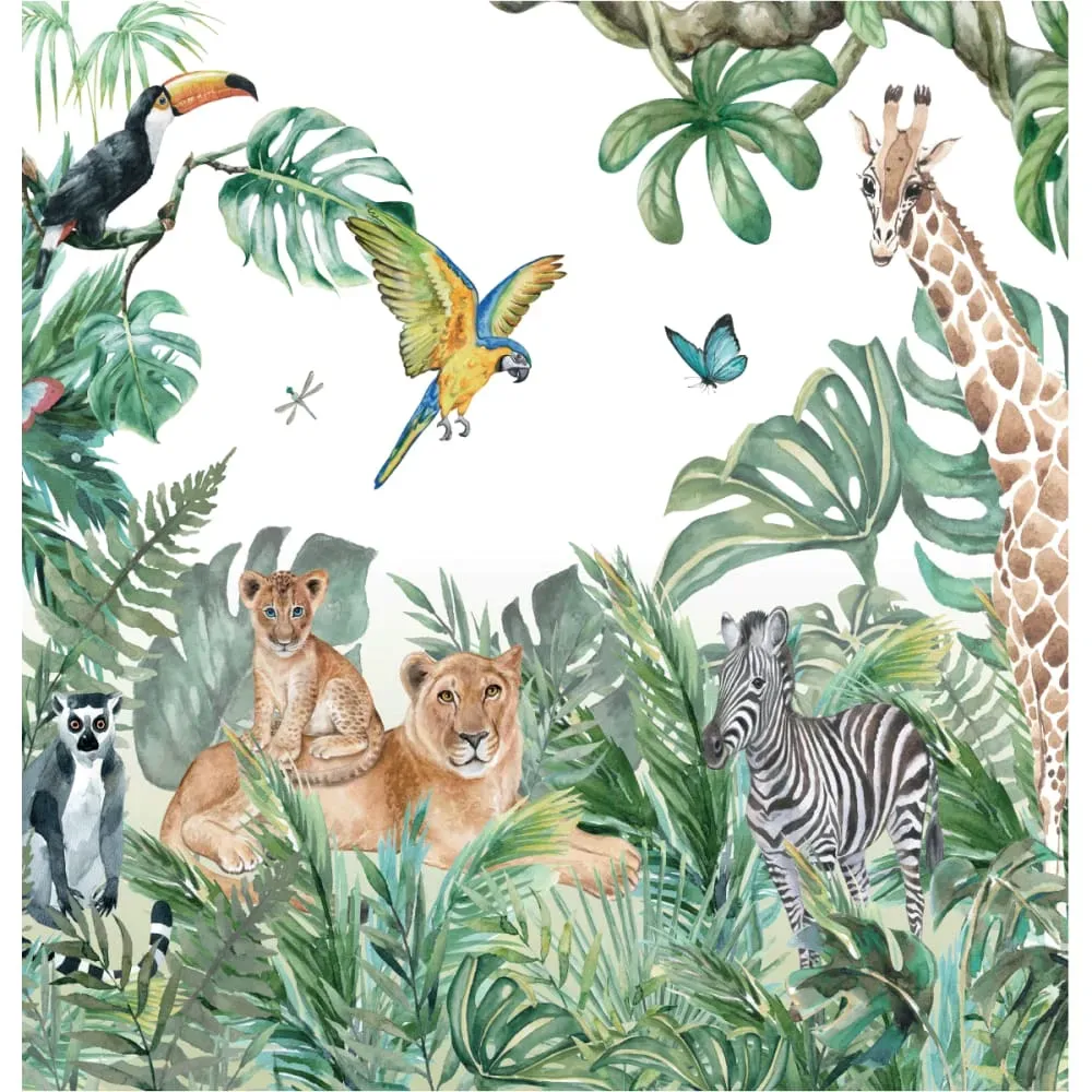 Illustration numéro 2 du produit Papier Peint animaux de la savane 250x240cm