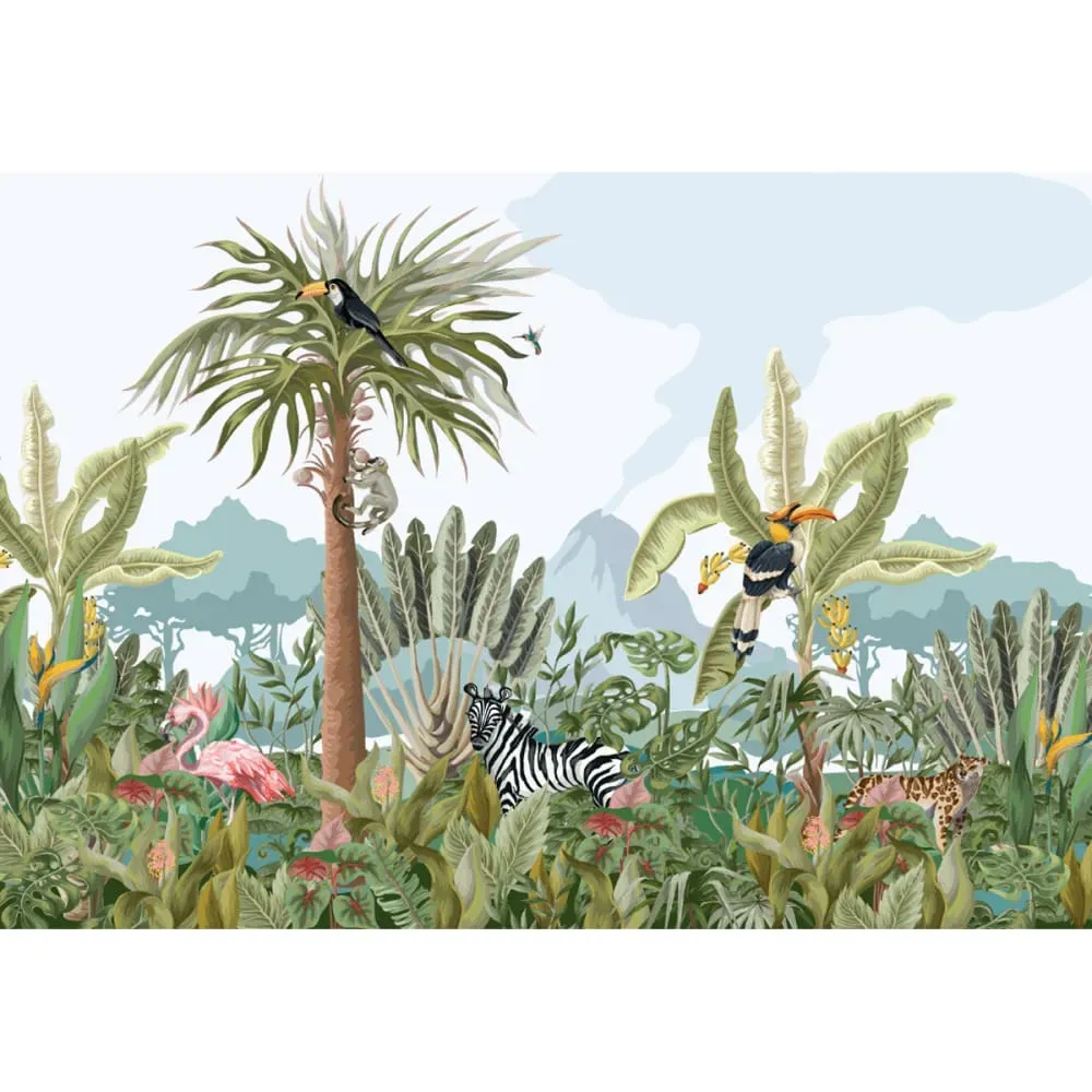 Illustration numéro 2 du produit Papier Peint oasis tropical 250x360cm