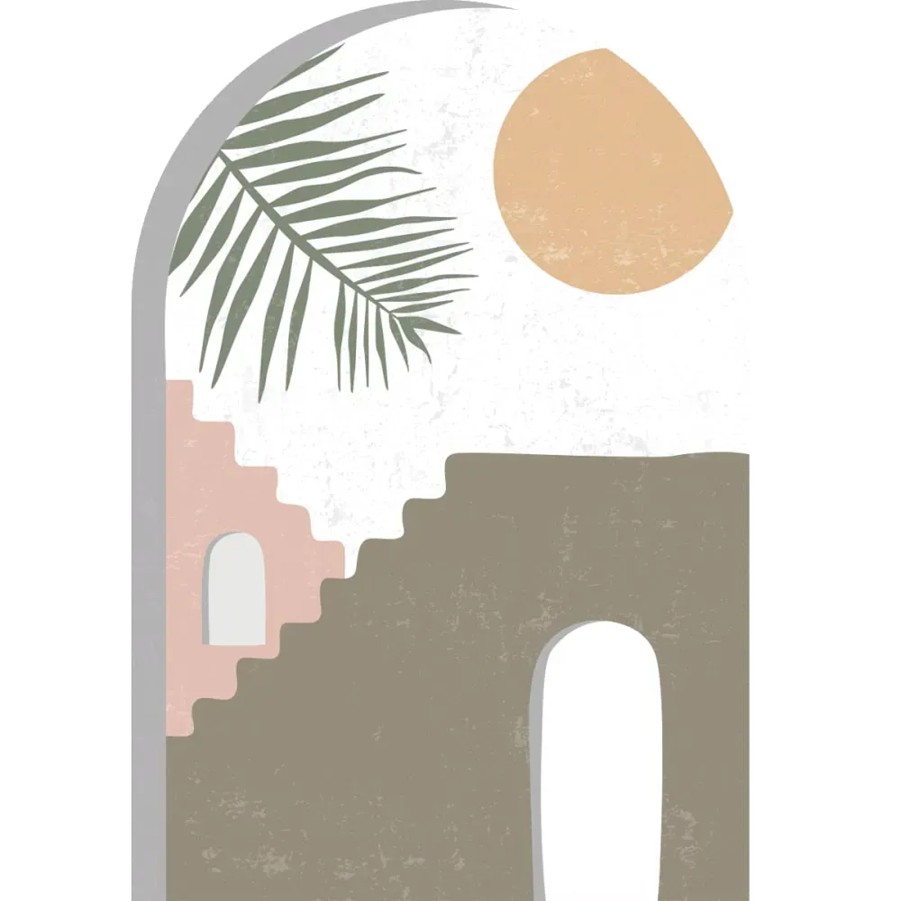 Illustration numéro 2 du produit Papier Peint fresque arche vue égyptienne 87x60cm