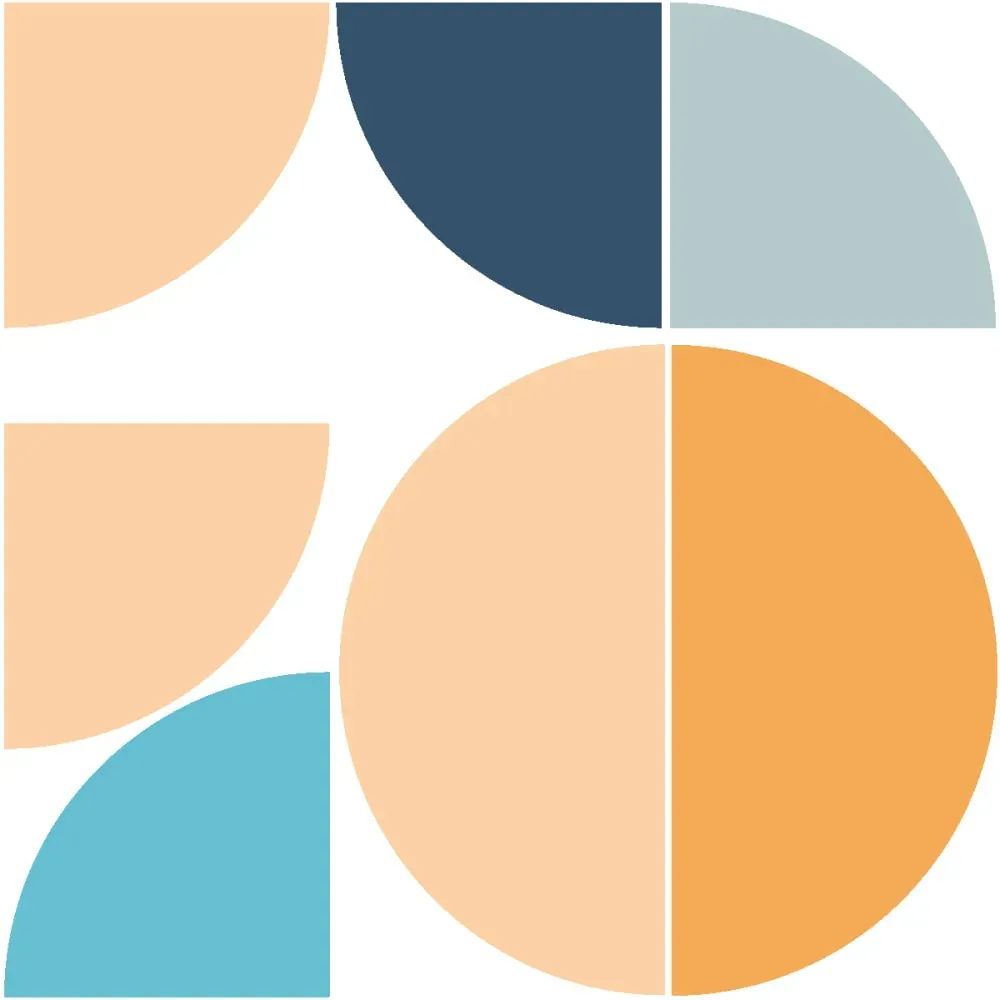 Illustration numéro 2 du produit Papier Peint cercles abstraits 90x90cm