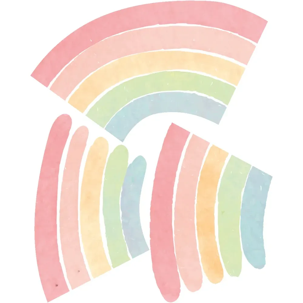 Illustration numéro 2 du produit Papier Peint arcenciel dessin pastel 110x90cm