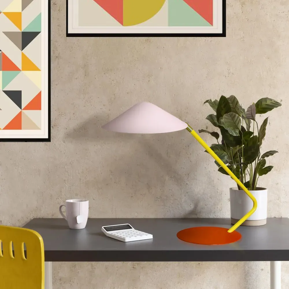 Illustration numéro 2 du produit Lampes à poser bureau métal,Rose ,H 35xD20xP49cm