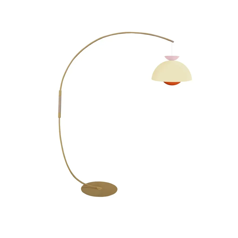 Illustration numéro 2 du produit Lampadaire  métal,Beige ,H195xD 43x P 110 cm