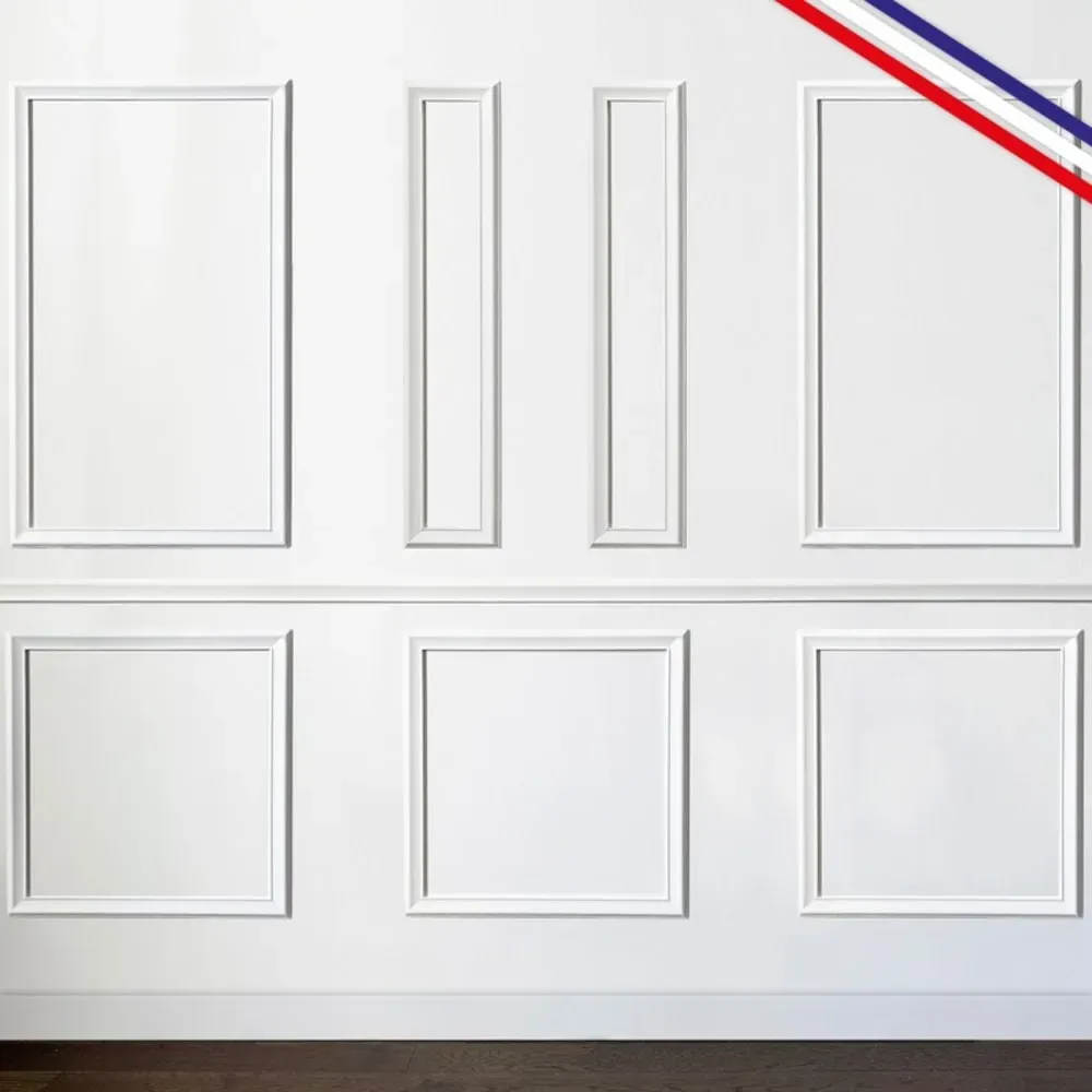 Illustration numéro 2 du produit Kit de 7 moulures murales en Pin des Landes - Prêt à coller et peindre