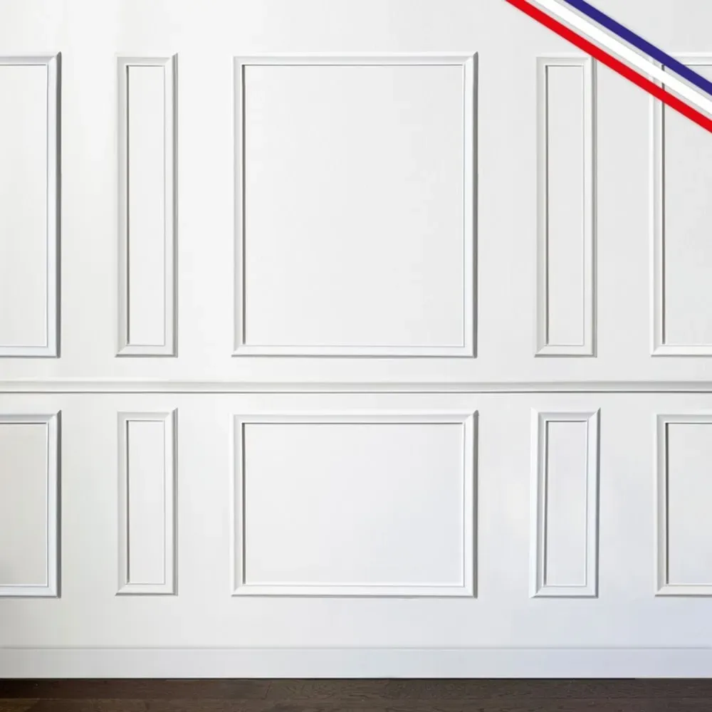 Illustration numéro 2 du produit Kit de 8 moulures murales en Pin des Landes - Prêt à coller et peindre