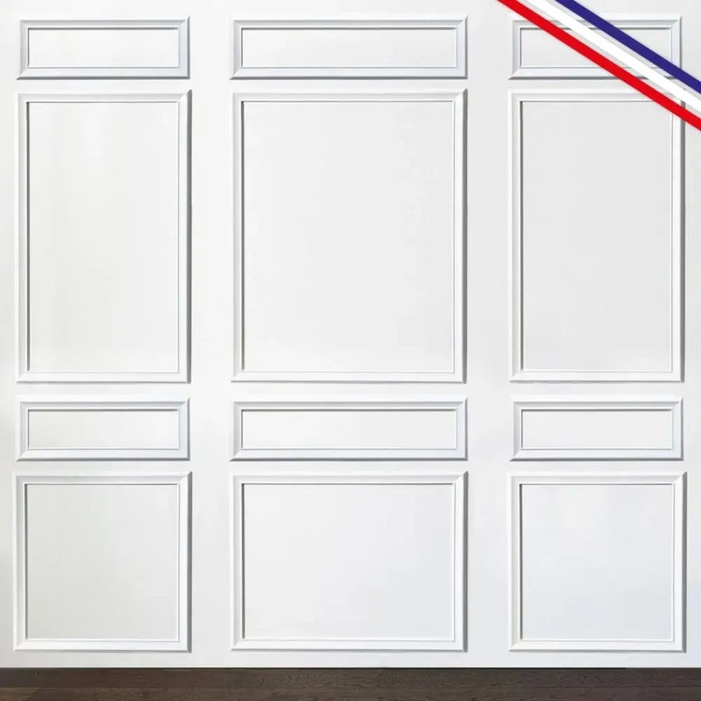 Illustration numéro 2 du produit Kit de 12 moulures murales en Pin des Landes - Prêt à coller, peindre