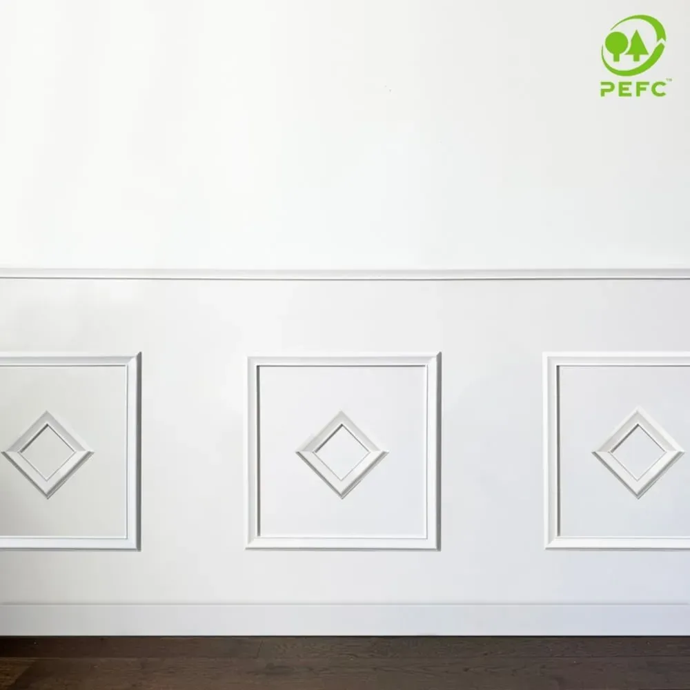 Illustration numéro 2 du produit Kit de 4 moulures murales en Pin des Landes - Prêt à coller et peindre