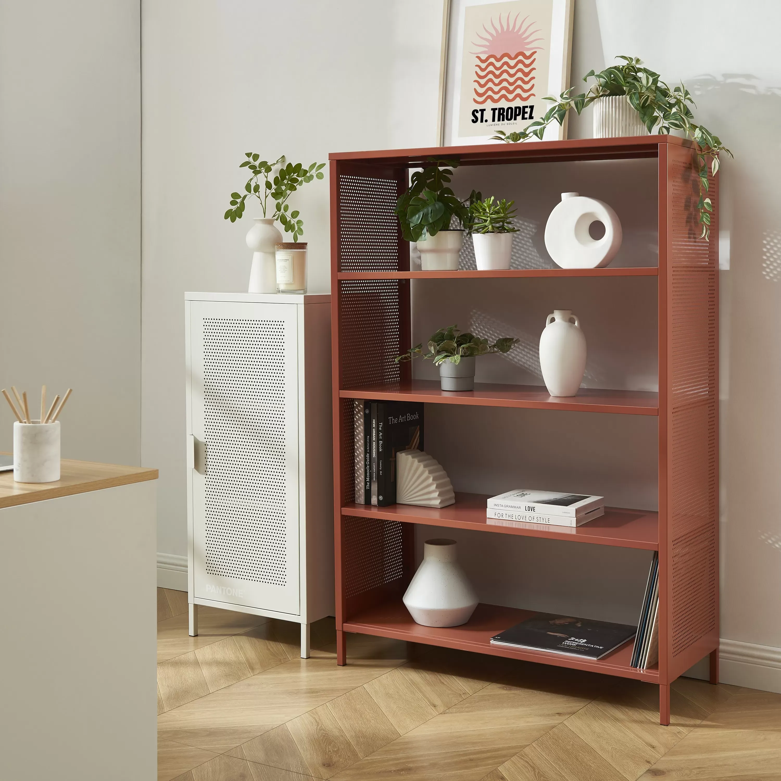 Illustration numéro 2 du produit Bibliothèque terracotta h145cm