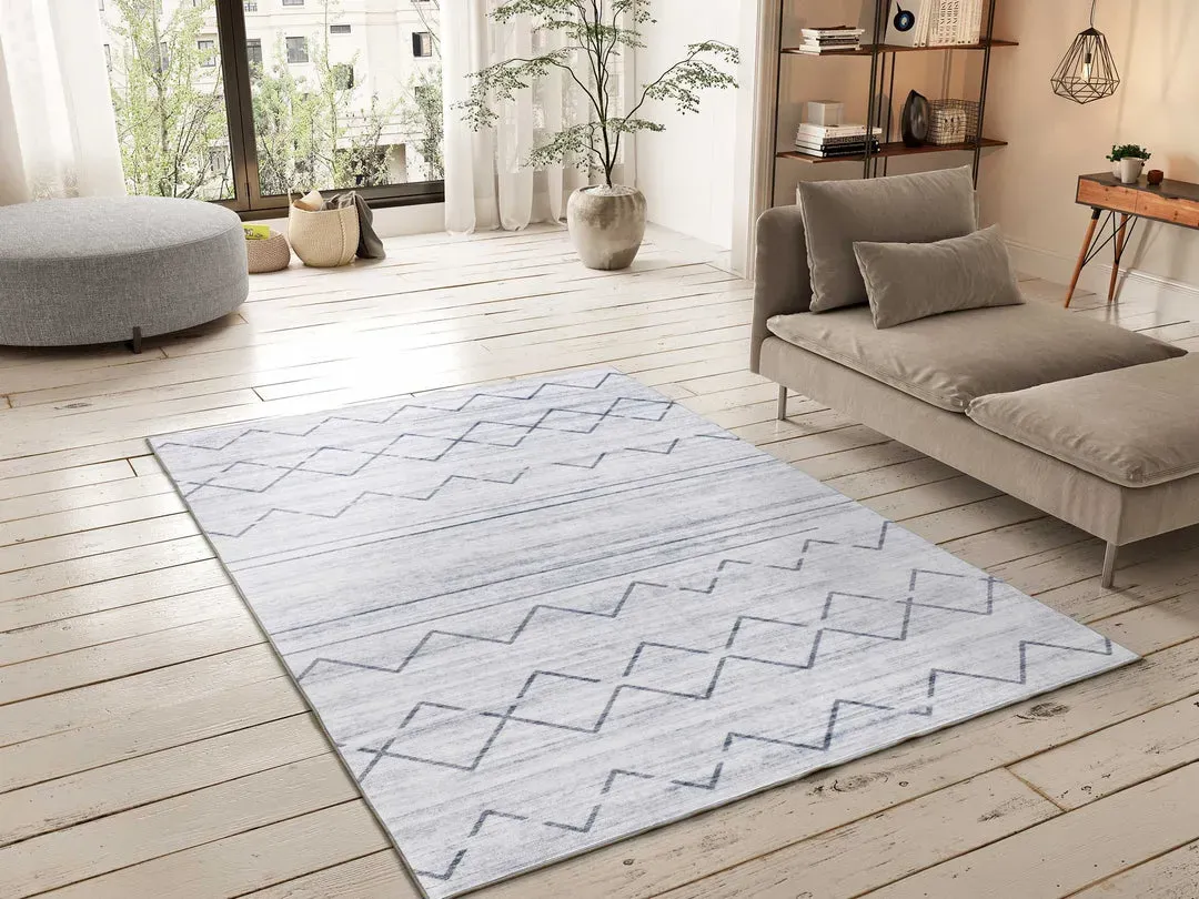 Illustration numéro 2 du produit Tapis ethnique gris 80x150 cm