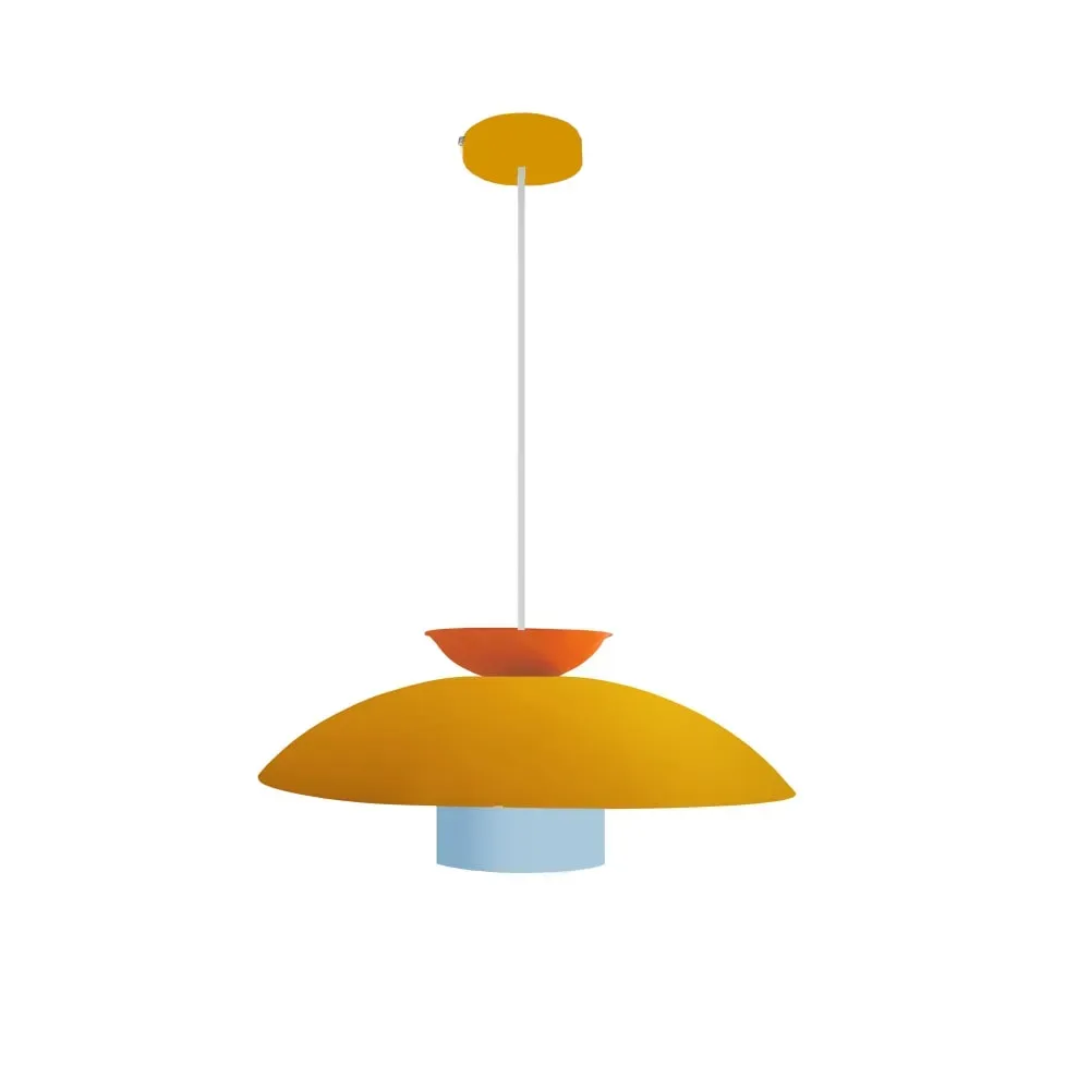 Illustration numéro 2 du produit Suspension métal H110cm jaune;Abat-jour: jaune