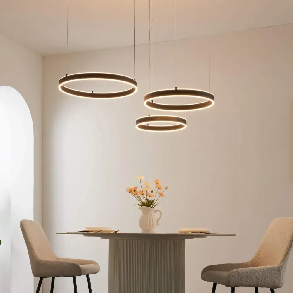 Illustration numéro 2 du produit Lustre en aluminium, fer et pvc Noir 89.5 cm