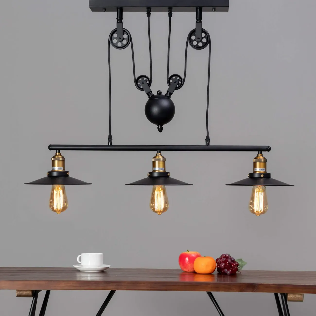 Illustration numéro 2 du produit Suspension en métal Noir 88 cm