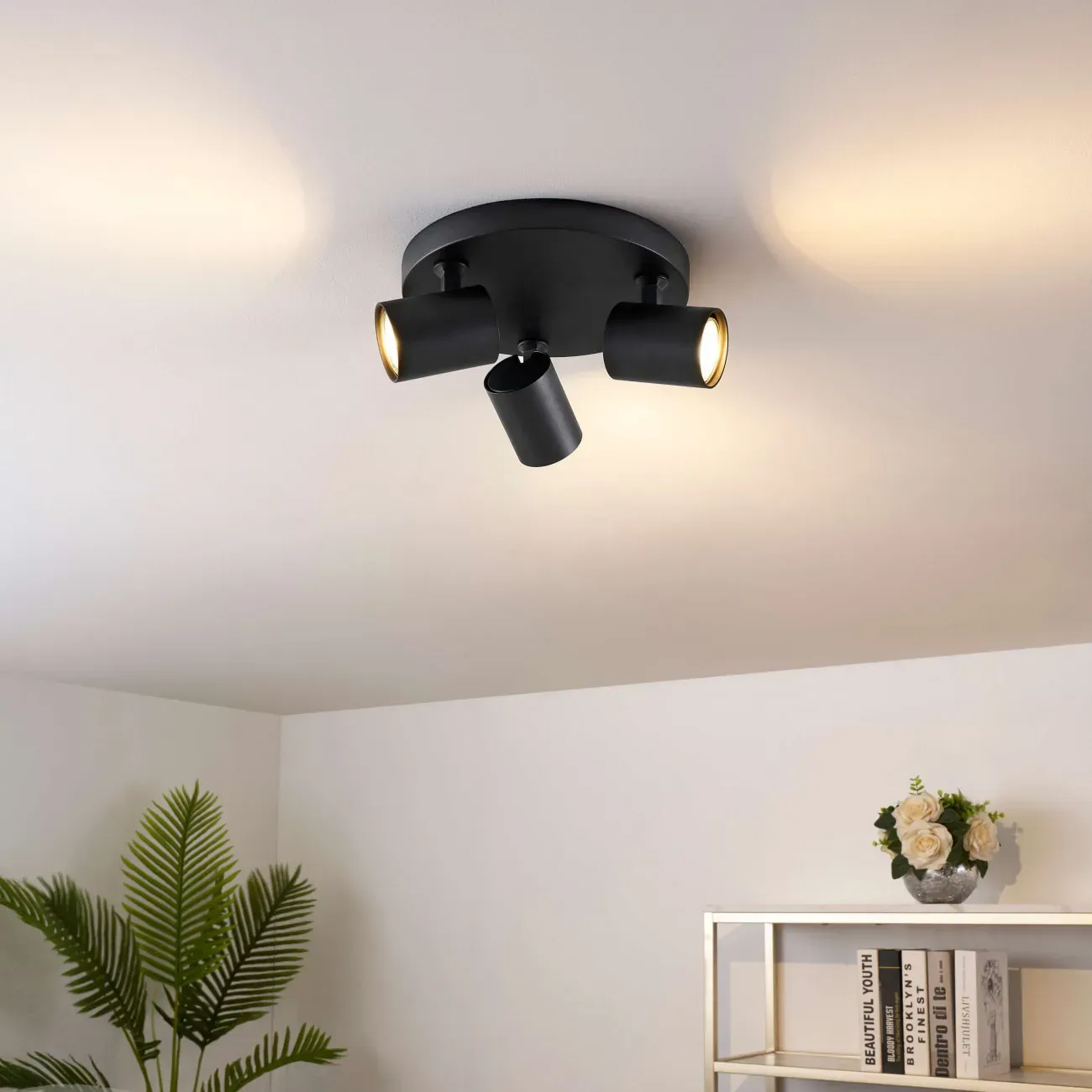 Illustration numéro 2 du produit Plafonnier en aluminium Noir 22 cm