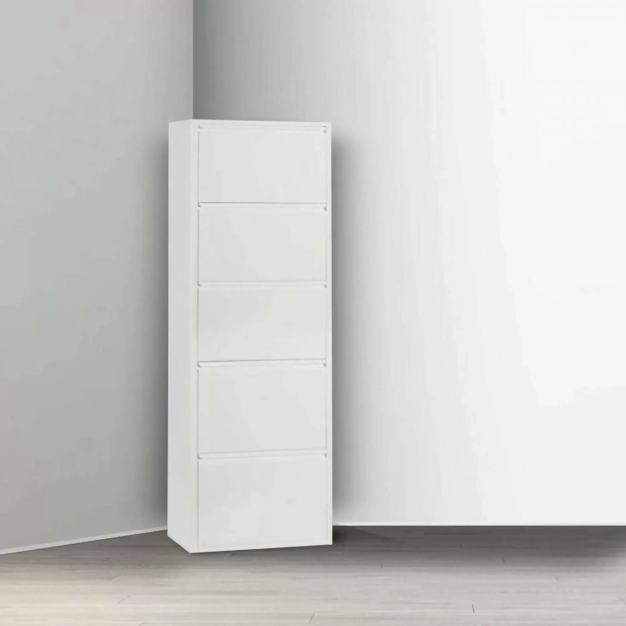 Illustration numéro 2 du produit Meuble à chaussures en fer blanc 50x15 cm