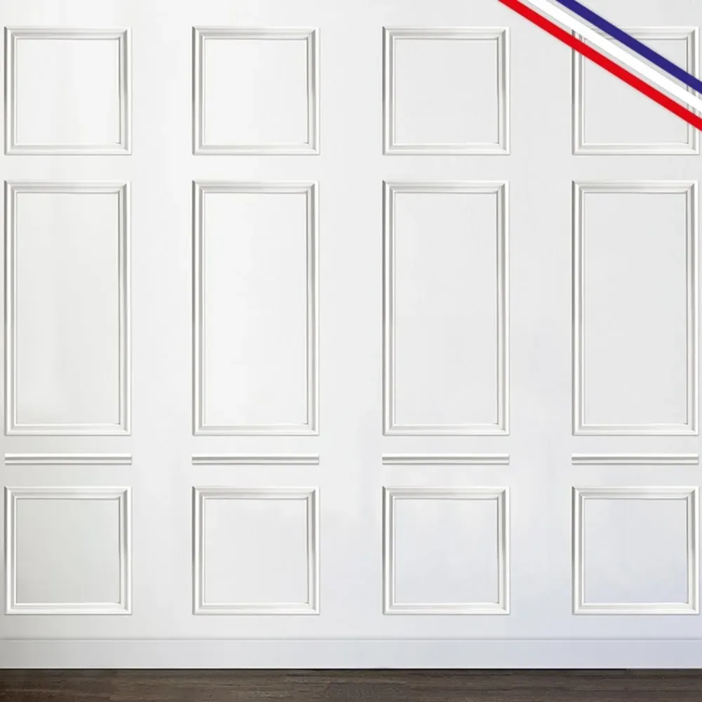 Illustration numéro 2 du produit Kit de 12 moulures murales en Pin des Landes - Prêt à coller, peindre