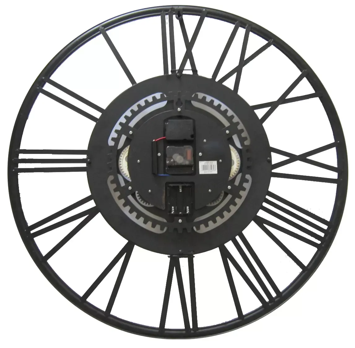 Illustration numéro 2 du produit Horloge à mécanismes ajourée métal cuivre 70cm