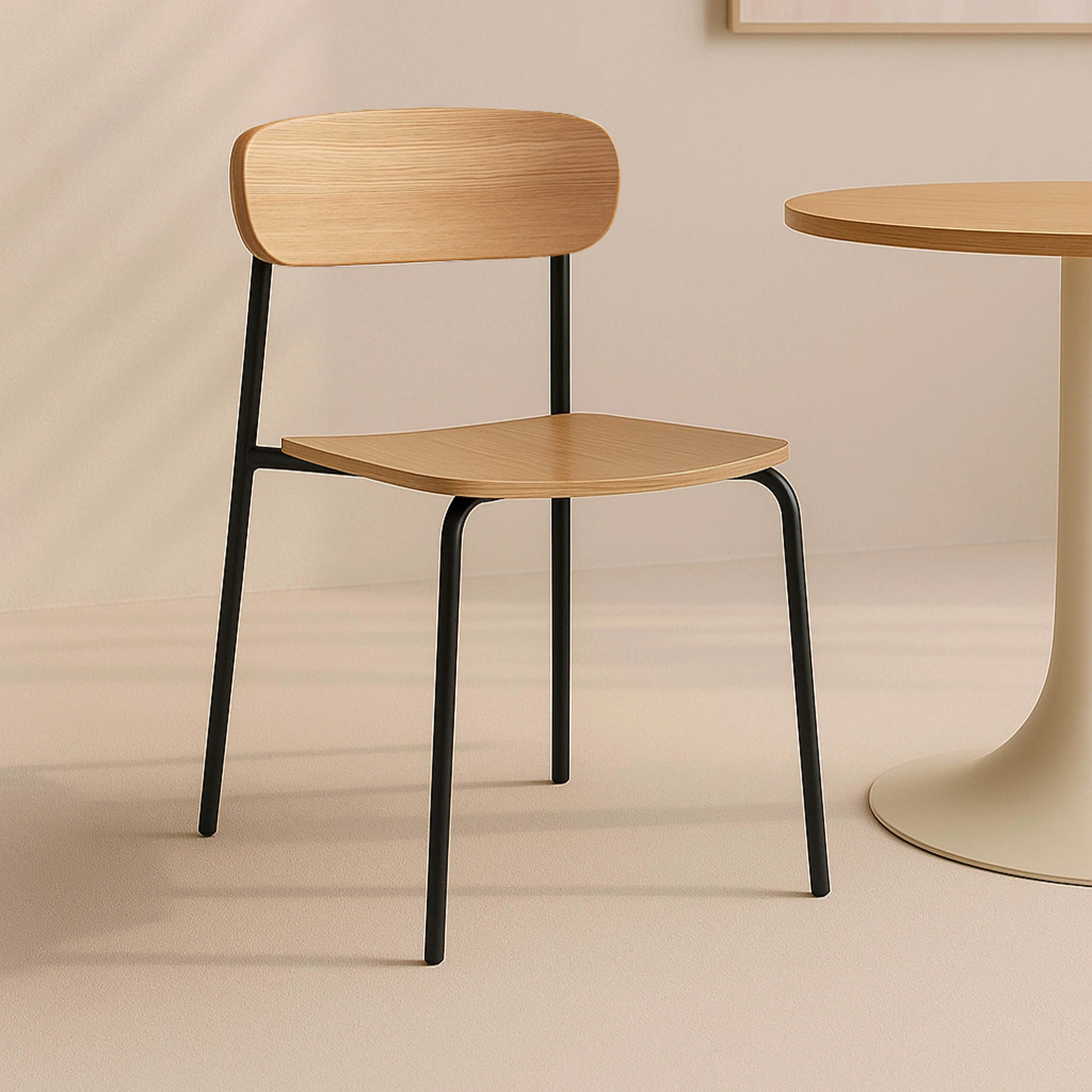 Illustration numéro 2 du produit Lot de 2 chaises en bois noir