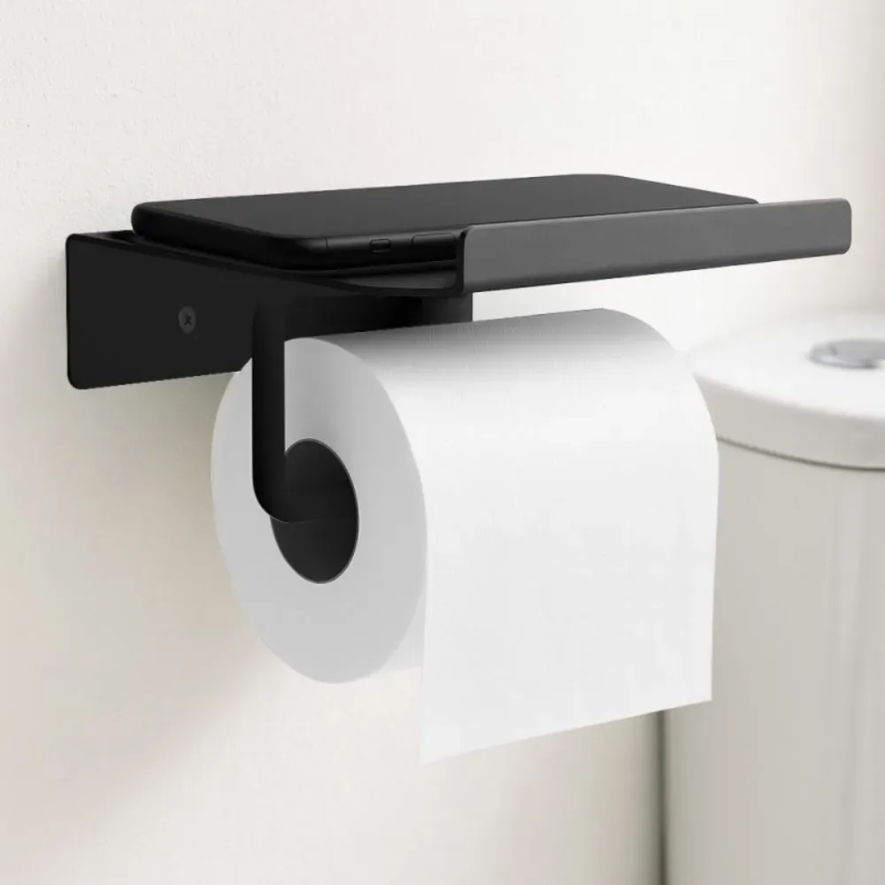 Illustration numéro 2 du produit Porte-papier toilette mural en métal 14 x 6,2 x 12 cm