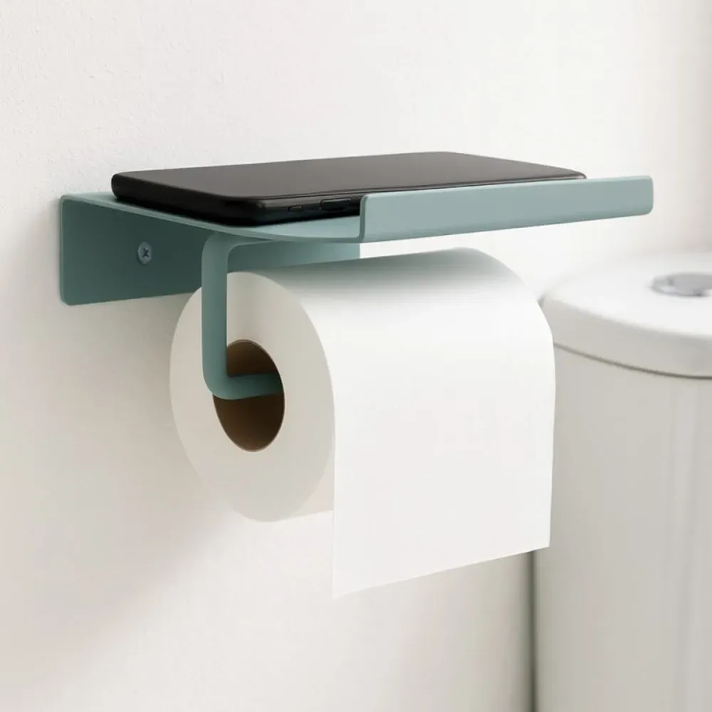 Illustration numéro 2 du produit Porte-papier toilette mural en métal 14 x 6,2 x 12 cm