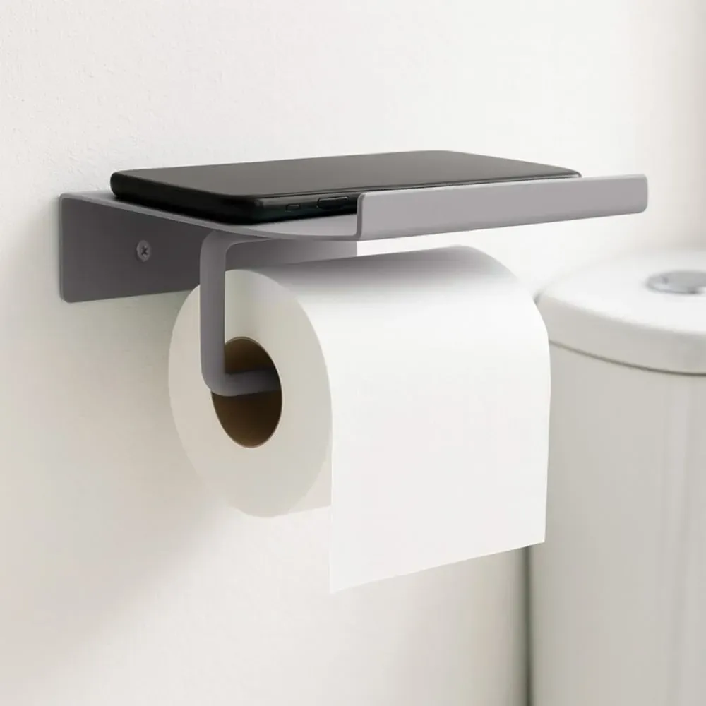 Illustration numéro 2 du produit Porte-papier toilette mural en métal 14 x 6,2 x 12 cm