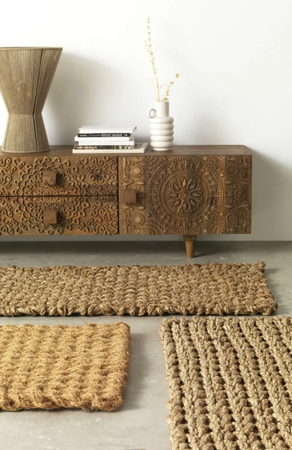 Illustration numéro 2 du produit Tapis en fibre de coco 60x120 cm diam.