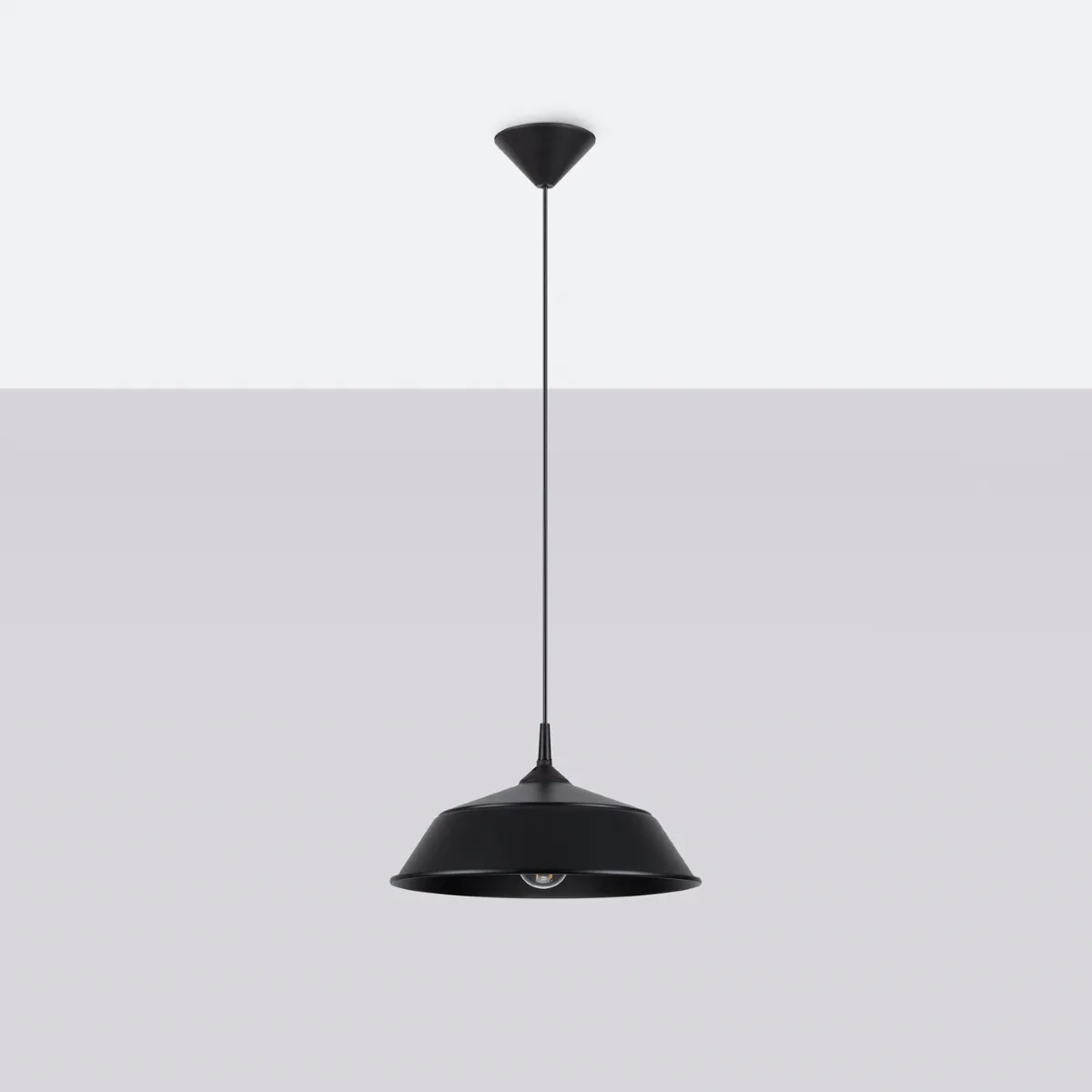 Illustration numéro 2 du produit Suspension Acier Noir E27 1 Frika