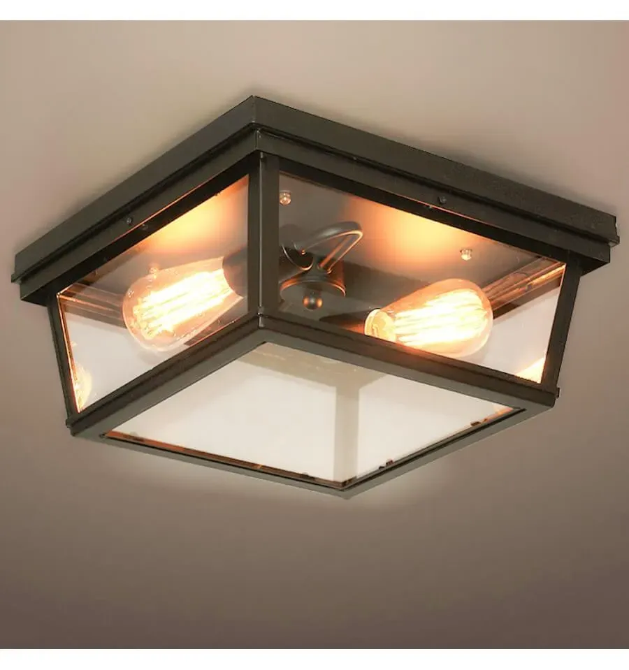 Illustration numéro 2 du produit Plafonnier en verre Noir 36 cm