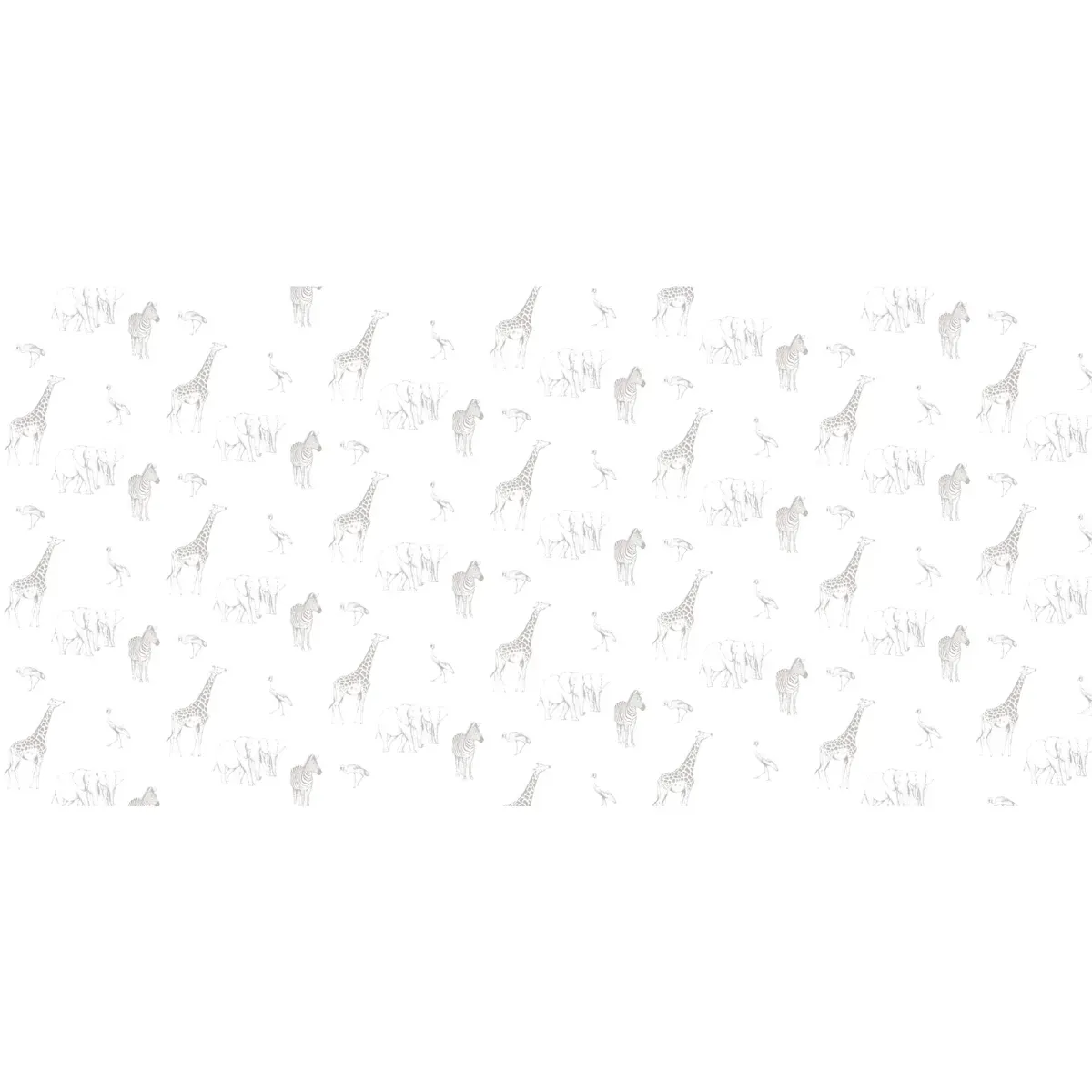 Illustration numéro 2 du produit Papier peint enfant motif tanzanie gris clair 300x250cm