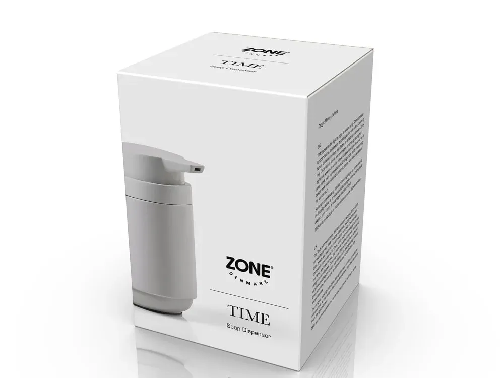 Illustration numéro 2 du produit Distributeur de savon en béton/ABS gris clair