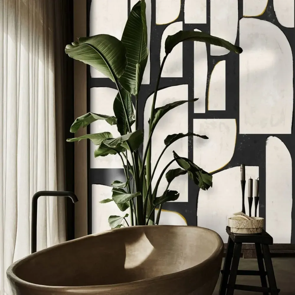 Illustration numéro 2 du produit Papier Peint Abstrait,papier écologique fin,180x260cm,2 rouleaux