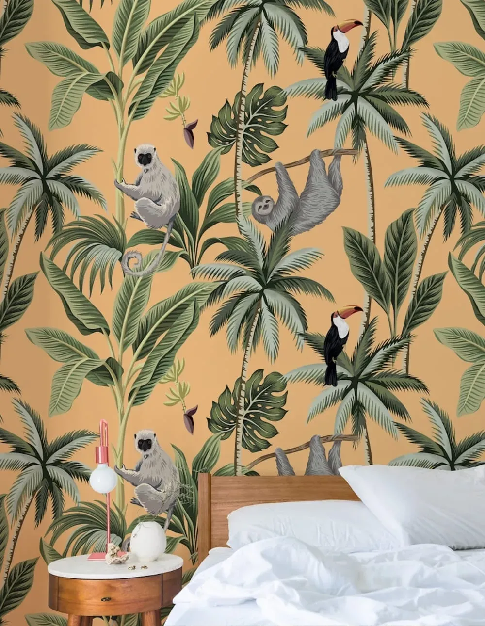 Illustration numéro 2 du produit Papier Peint Jungle,papier écologique fin,200x280cm,8 feuilles