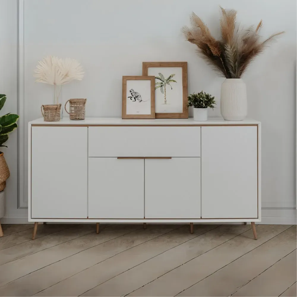 Illustration numéro 2 du produit Buffet en bois 4 portes et 1 tiroir L175 cm