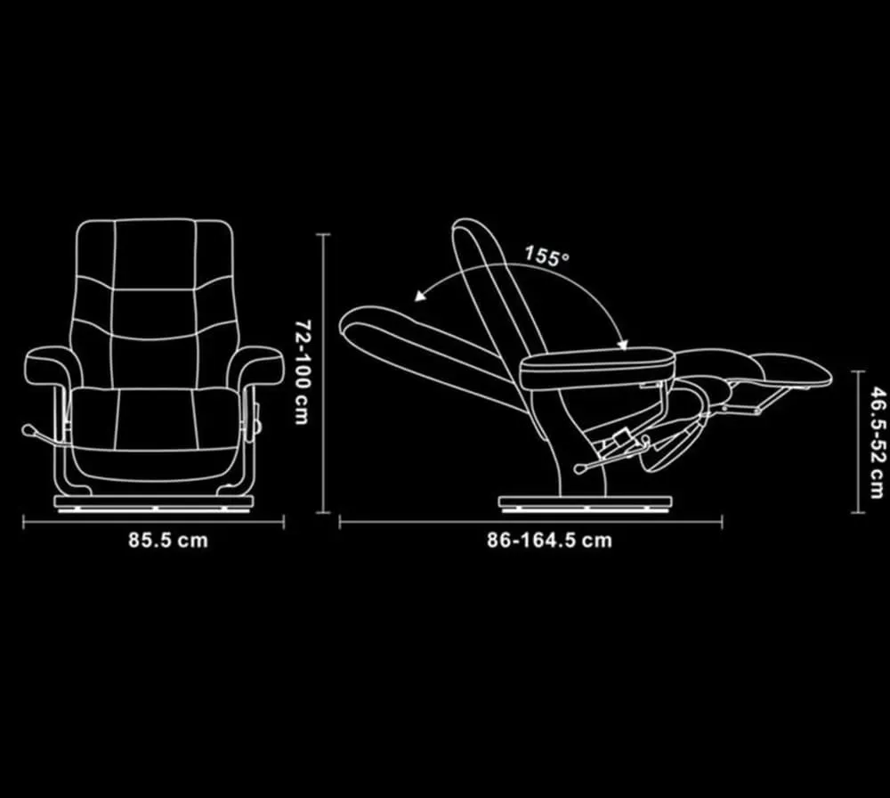 Illustration numéro 2 du produit Fauteuil de relaxation en microfibre