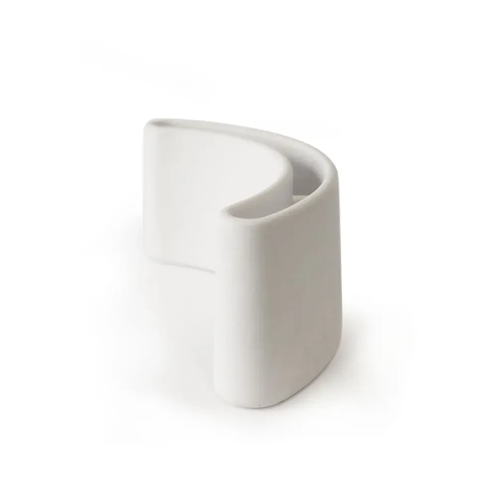 Illustration numéro 2 du produit Lot de 2 pots à crayons béton blanc