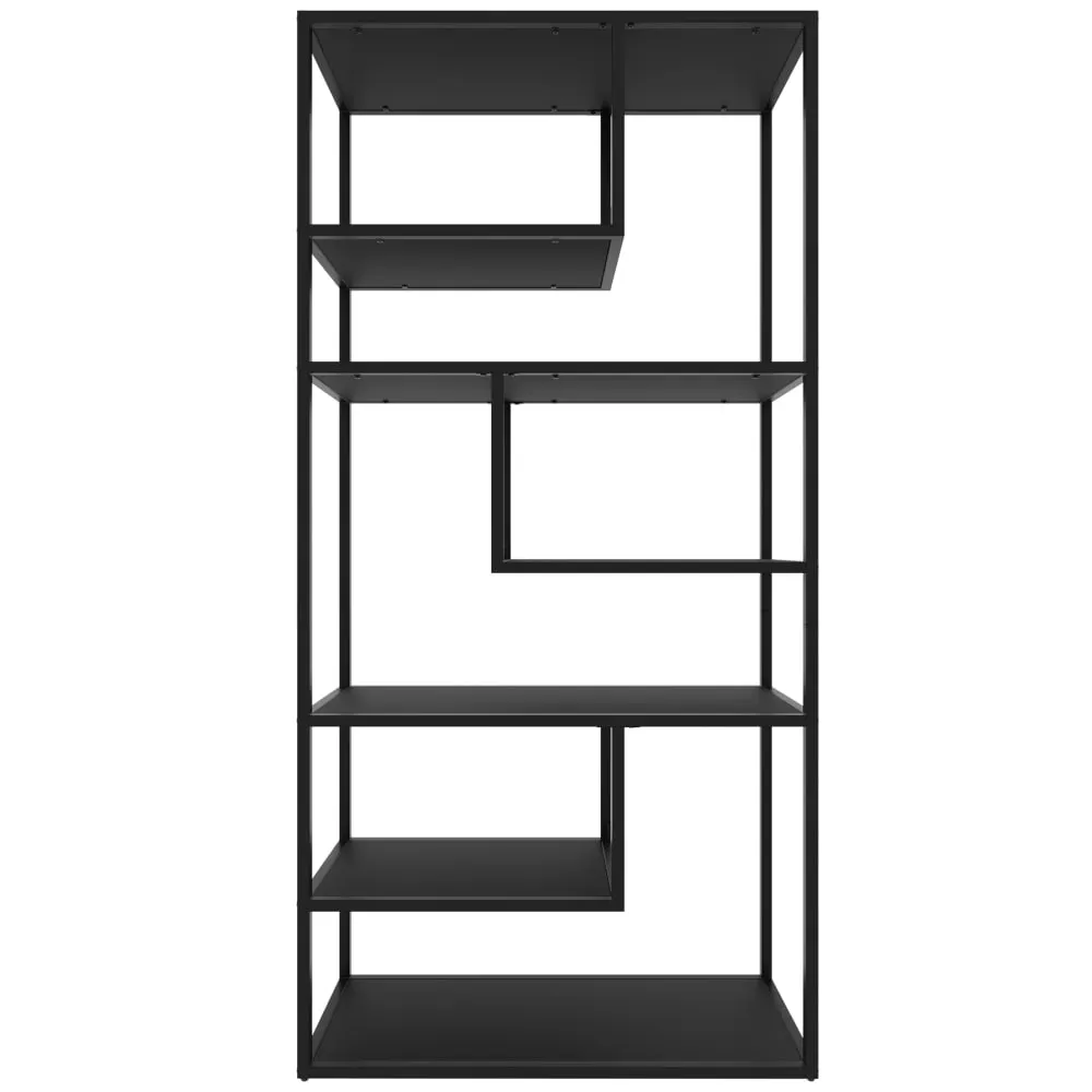 Illustration numéro 2 du produit Étagère avec 6 compartiments look industriel réglable en hauteur