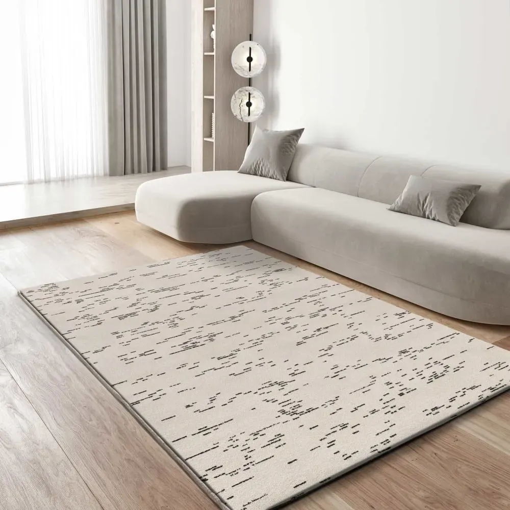 Illustration numéro 2 du produit Tapis abstrait blanc/noir 160x230 cm