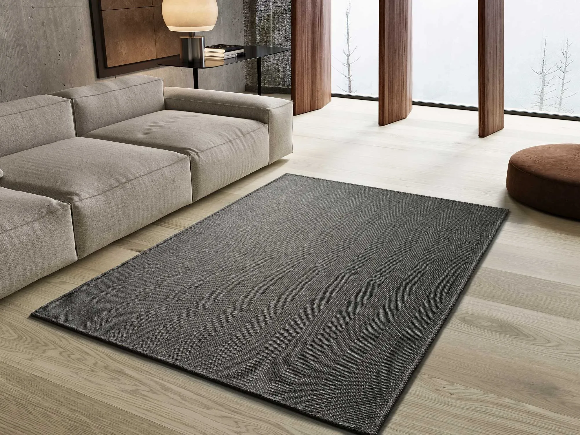 Illustration numéro 2 du produit Tapis lavable anthracite 120x170 cm