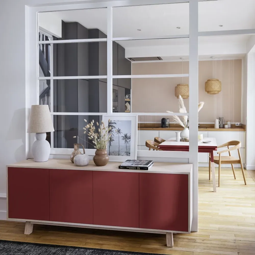 Illustration numéro 2 du produit Buffet bas 4 portes 160 cm, en frêne