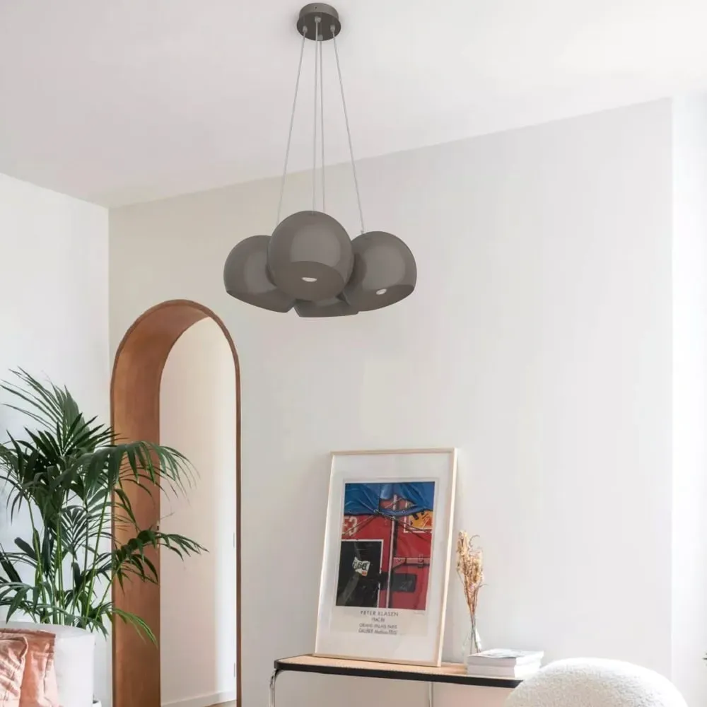 Illustration numéro 2 du produit Suspension en métal gris E27