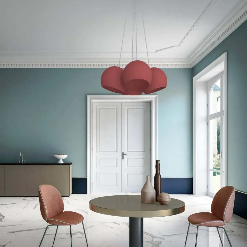 Illustration numéro 2 du produit Suspension en métal rouge E27