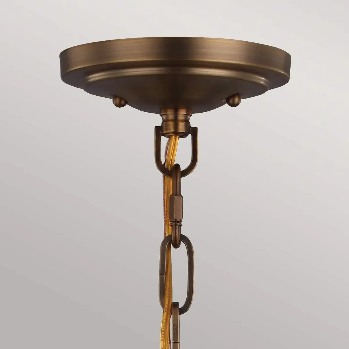 Illustration numéro 2 du produit Suspension en métal  et verre laiton antique foncé/noir mat