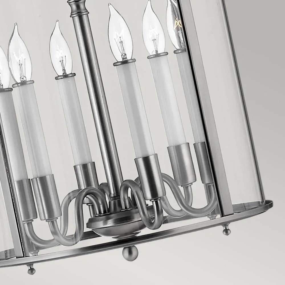 Illustration numéro 2 du produit Suspension en métal et verre transparent étain