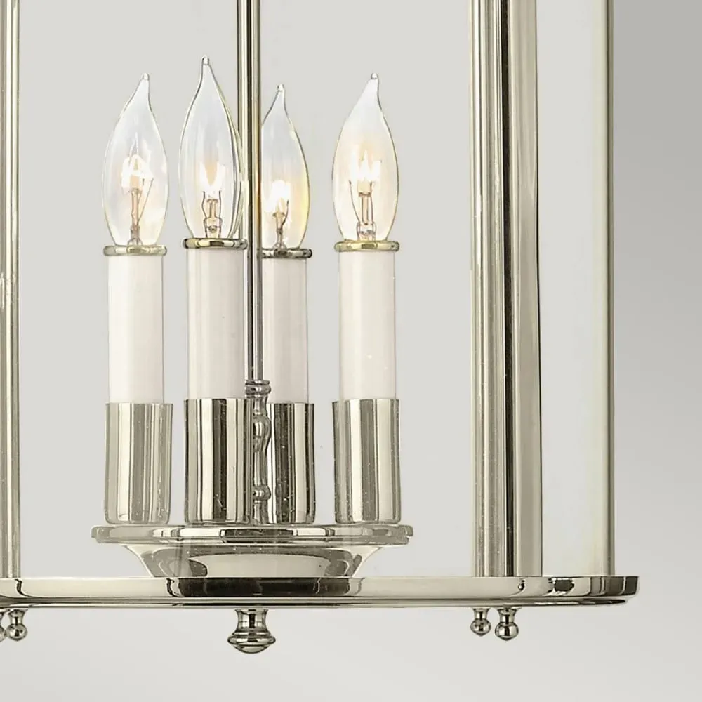 Illustration numéro 2 du produit Suspension en métal et verre transparent nickel poli