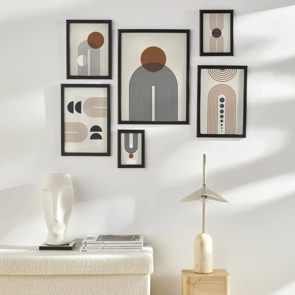 Illustration numéro 2 du produit Lot de 6 cadres photos bois  30x40 cm