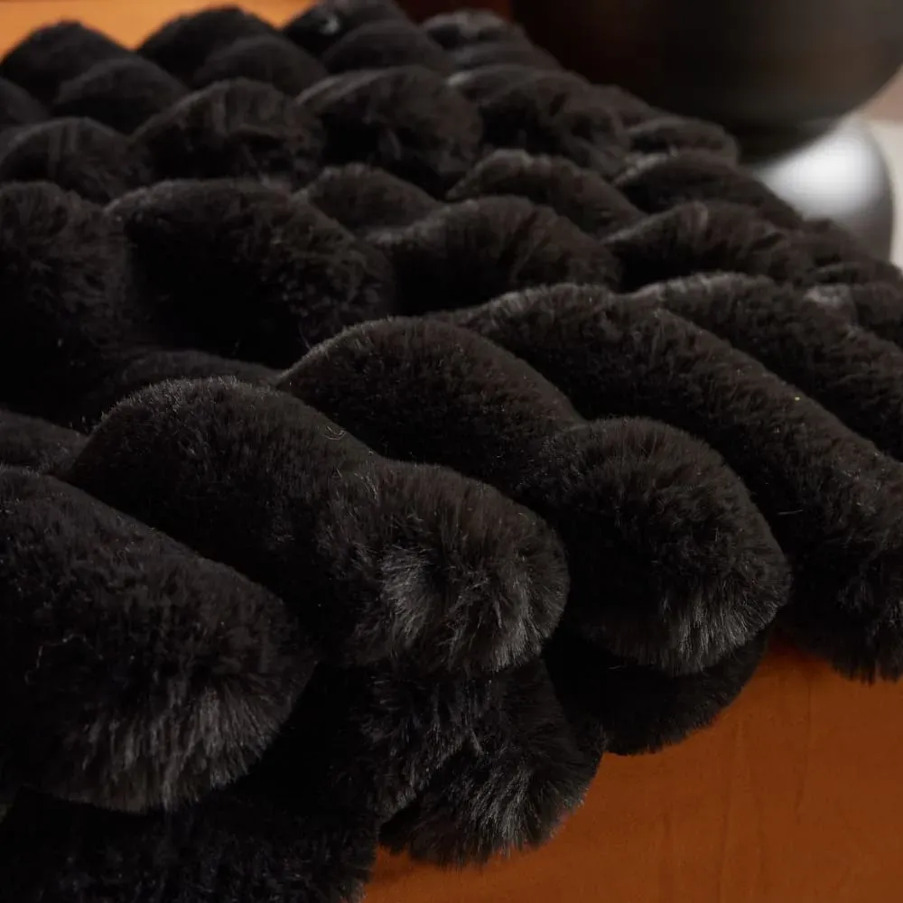 Illustration numéro 2 du produit Plaid côtelé uni  130x180cm