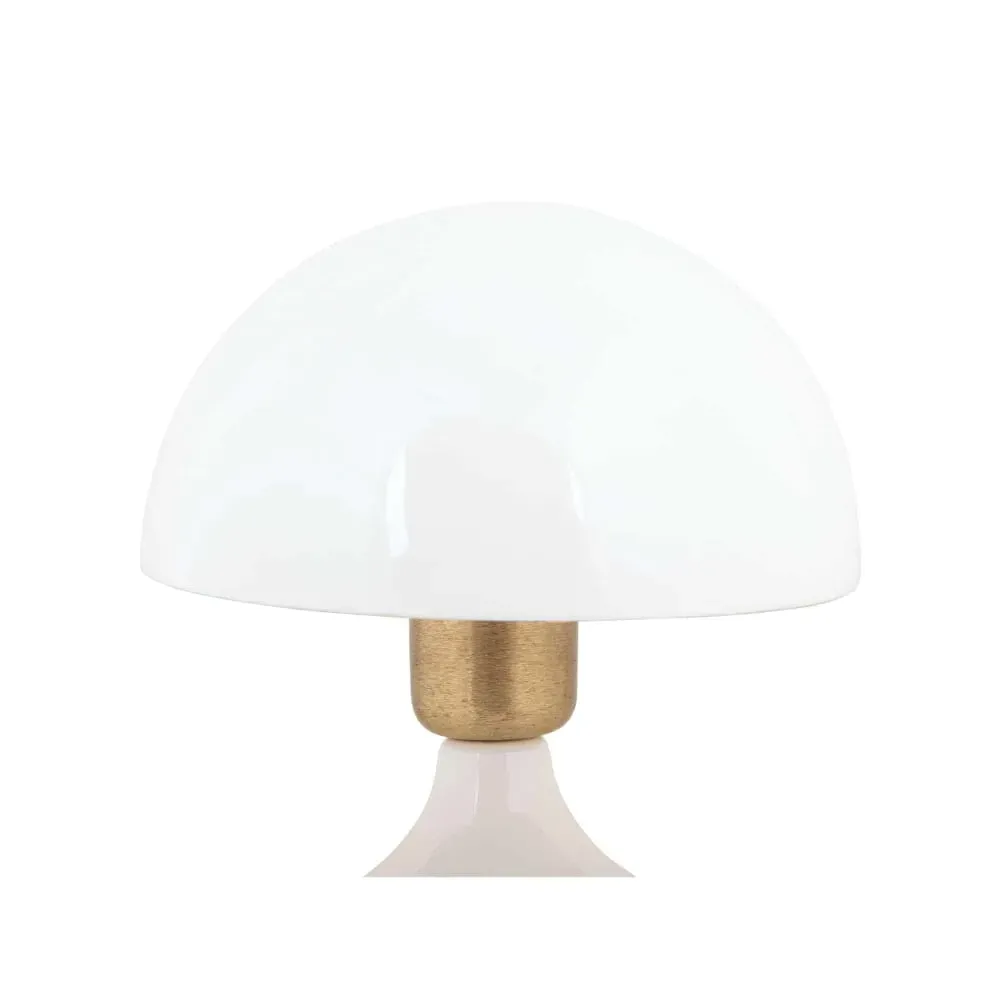 Illustration numéro 2 du produit Lampe de Table fer blanc 17.5x17.5x23cm